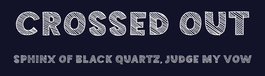 Crossed Out by Khurasan — Decorative Font — thumbnail 2