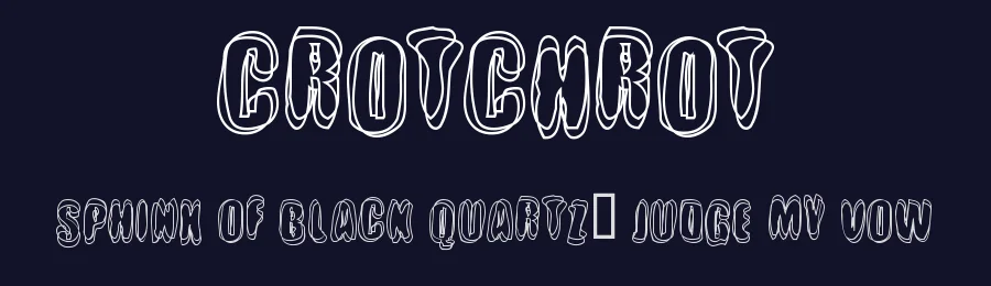 Crotchrot by Fontosaurus — Decorative Font — thumbnail 2