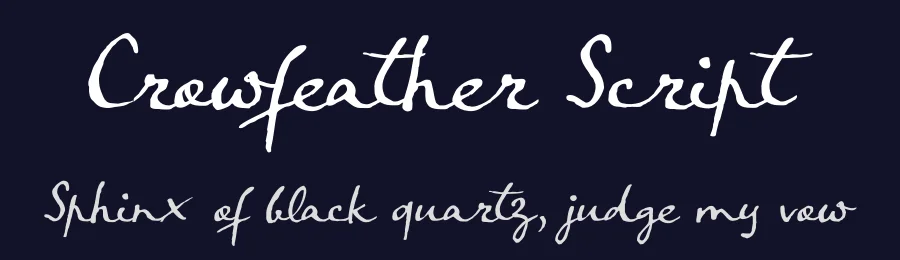 Crowfeather Script by Hanoded — Script Handwritten Font — thumbnail 2
