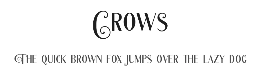 Crows by HansCo — Decorative Font