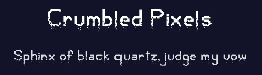 Crumbled Pixels by Alyssa Diaz — Display Font — thumbnail 2