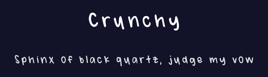 Crunchy by miki — Script Handwritten Font — thumbnail 2
