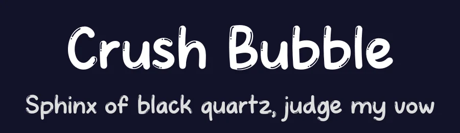 Crush Bubble by MJType — Decorative Font — thumbnail 2