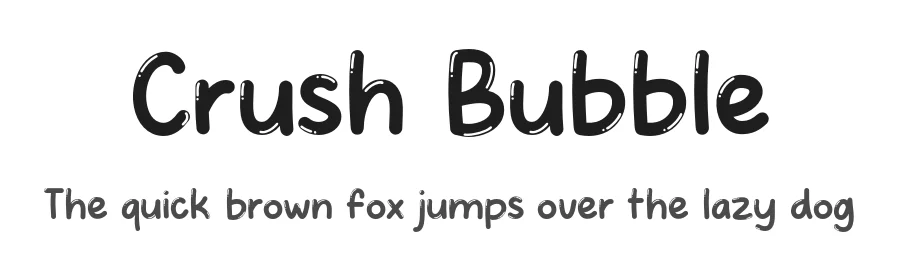 Crush Bubble by MJType — Decorative Font