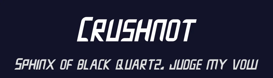 Crushnot by Prioritype Co — Sans Serif Font — thumbnail 2