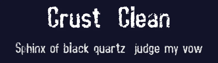 Crust  Clean by alien foundery — Decorative Font — thumbnail 2