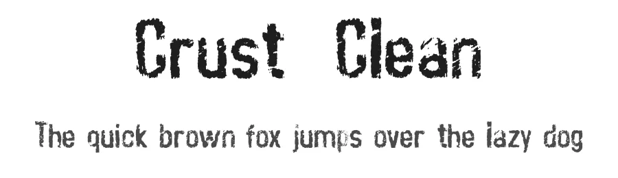 Crust  Clean by alien foundery — Decorative Font