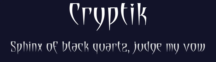 Cryptik by Evan Clarkson — Blackletter Font — thumbnail 2