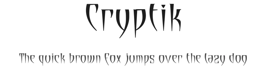 Cryptik by Evan Clarkson β Blackletter Font