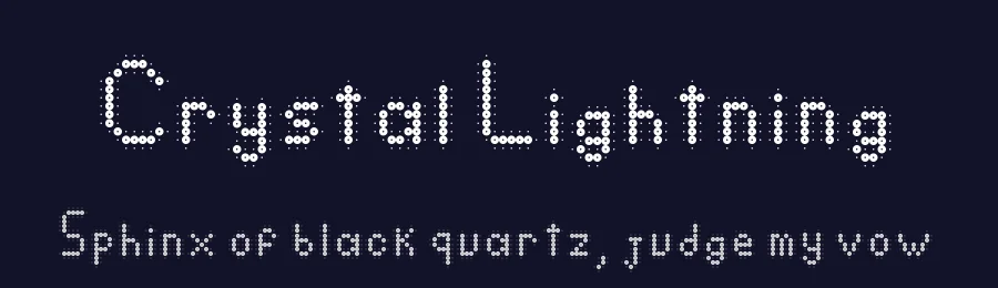Crystal Lightning by tyu78eddy — Display Font — thumbnail 2