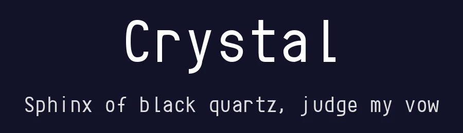 Crystal by Jerry Fitzpatrick — Sans Serif Font — thumbnail 2