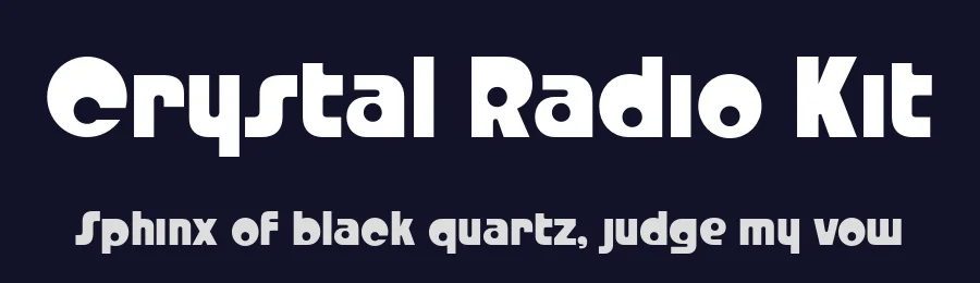 Crystal Radio Kit by Typodermic Fonts — Decorative Font — thumbnail 2