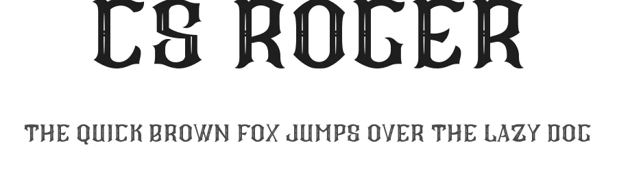 CS Roger by Craft Supply Co. β Decorative Font
