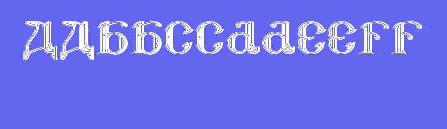 Csar Parade Dress Display Caps by Bolt Cutter Design-Industrial Strength — Decorative Font — thumbnail 3