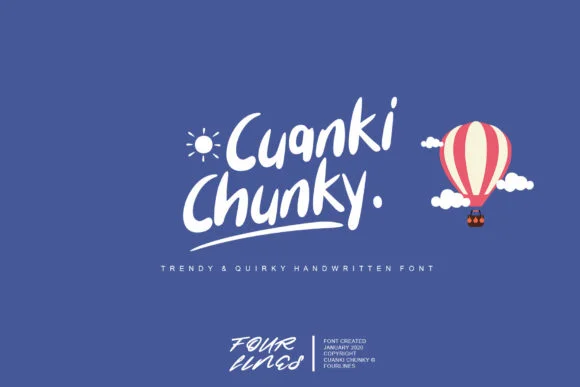 Cuanki Chunky Font by Fourlines.design β Script Handwritten Font