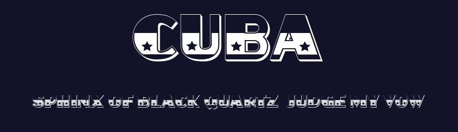 Cuba by Vladimir Nikolic — Decorative Font — thumbnail 2