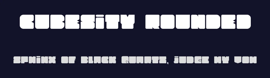 Cubesity Rounded by Mellamanpel — Display Font — thumbnail 2