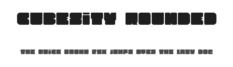 Cubesity Rounded by Mellamanpel β Display Font