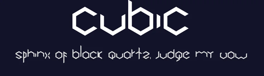 Cubic by Valdeir Junior — Display Font — thumbnail 2