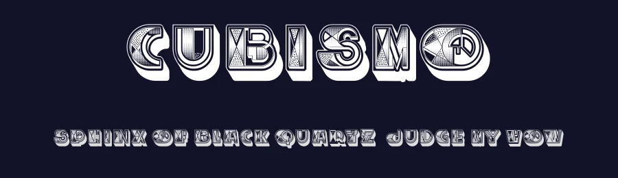 Cubismo by Vladimir Nikolic — Decorative Font — thumbnail 2