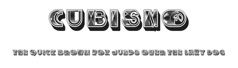 Cubismo by Vladimir Nikolic — Decorative Font