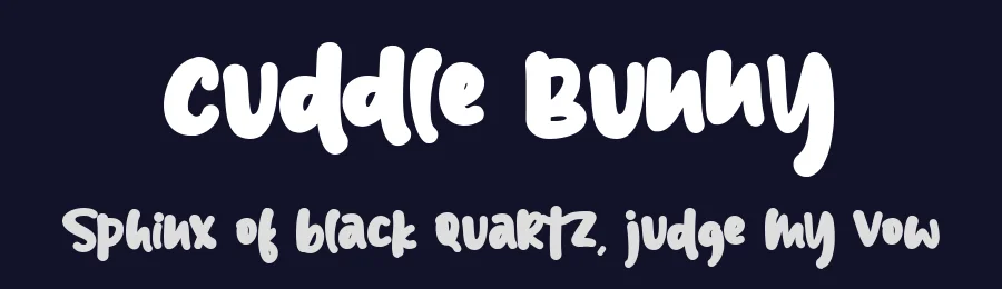 Cuddle Bunny by Stefani Letter — Decorative Font — thumbnail 2