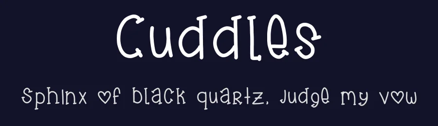 Cuddles by Mahima Khullar — Decorative Font — thumbnail 2