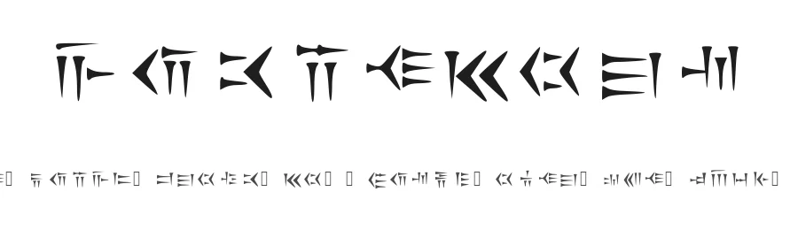 Cunieform by ItsT3K — Dingbats Font