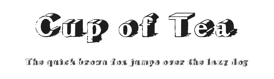 Cup of Tea by imagex — Decorative Font