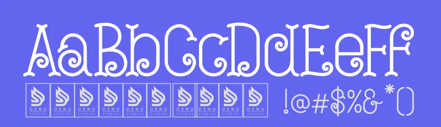 Curlicue Garden by Denustudios — Decorative Font — thumbnail 3