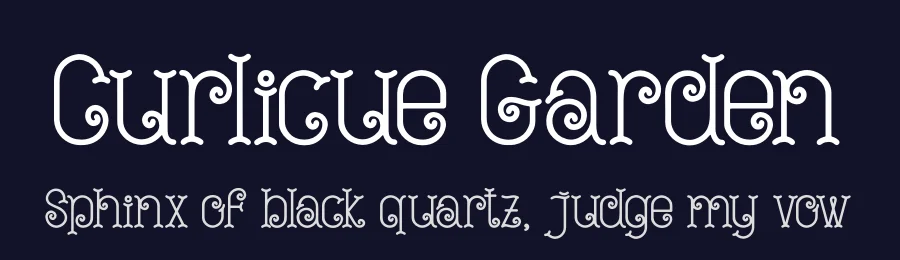 Curlicue Garden by Denustudios — Decorative Font — thumbnail 2