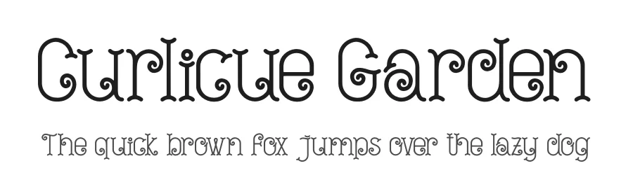 Curlicue Garden by Denustudios — Decorative Font