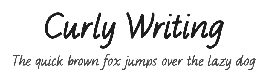 Curly Writing