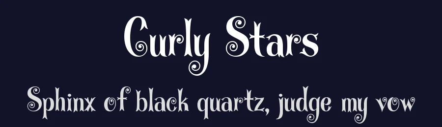 Curly Stars — Decorative Font — thumbnail 2