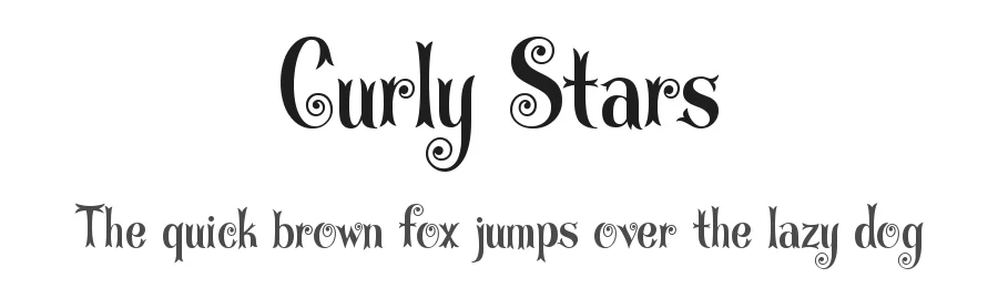 Curly Stars — Decorative Font