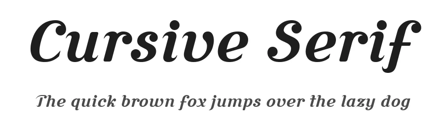 Cursive Serif