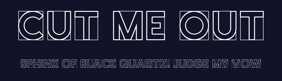 Cut Me Out by Peter Wiegel — Decorative Font — thumbnail 2