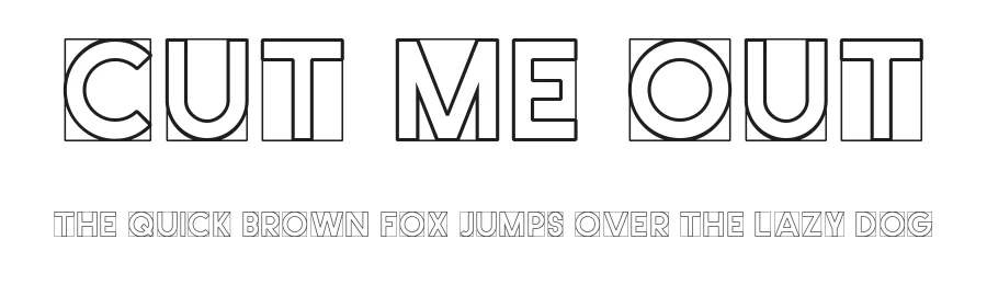 Cut Me Out by Peter Wiegel — Decorative Font