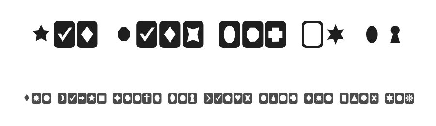 Cut Outs for 3D FX by Fonts & Things — Dingbats Font