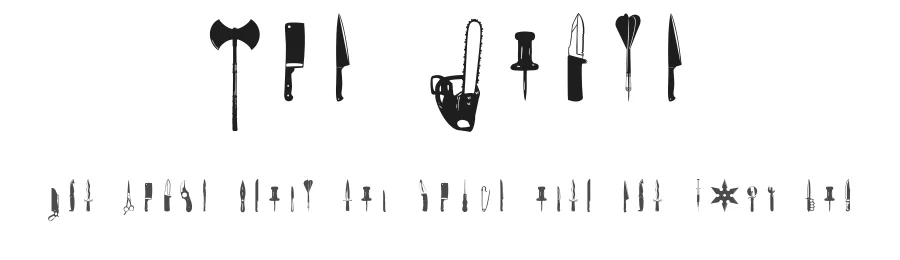 Cut Point by Pallor Publishing — Dingbats Font