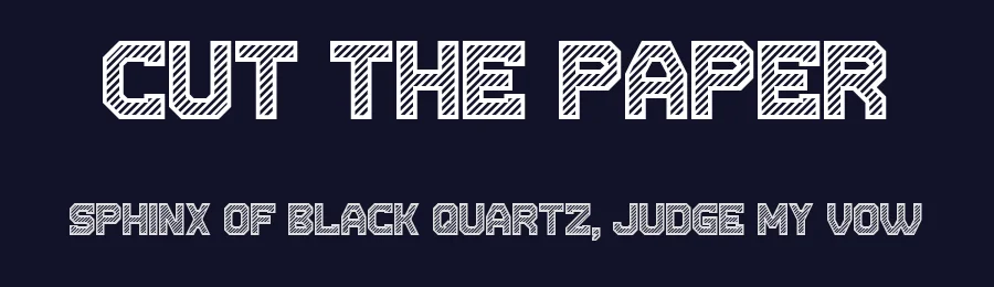 Cut the paper by Neoqueto — Display Font — thumbnail 2