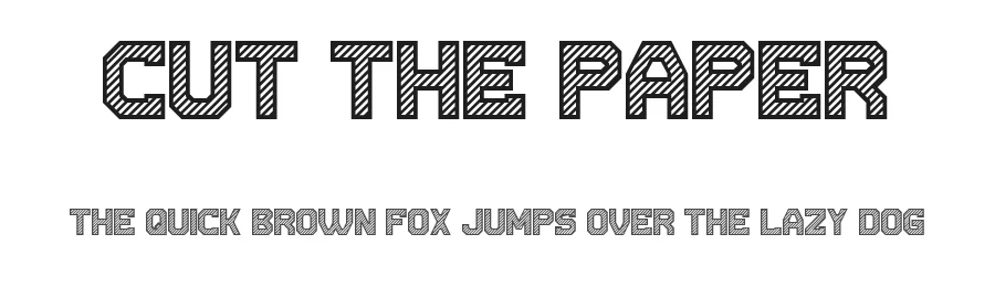 Cut the paper by Neoqueto — Display Font