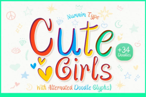 Cute Girls Font by numnim — Script Handwritten Font