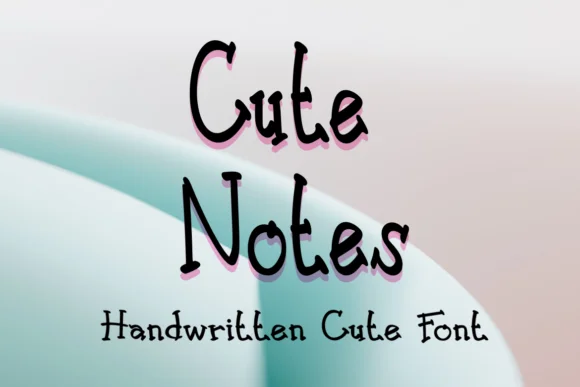 Cute Notes Font by WinType β Script Handwritten Font