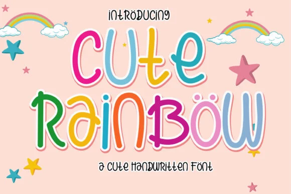 Cute Rainbow Font by edywiyonopp — Script Handwritten Font