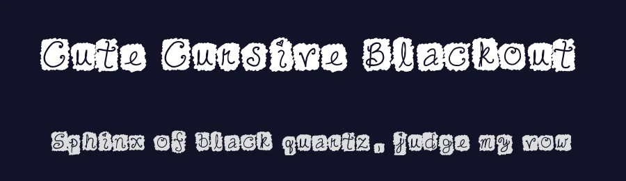 Cute Cursive Blackout by Kandi Zee — Decorative Font — thumbnail 2