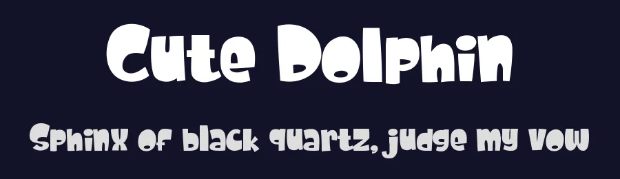 Cute Dolphin by Tokokoo Studio — Decorative Font — thumbnail 2