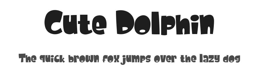 Cute Dolphin by Tokokoo Studio β Decorative Font