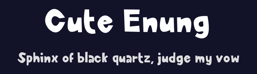Cute Enung by 'Sanz Font — Decorative Font — thumbnail 2