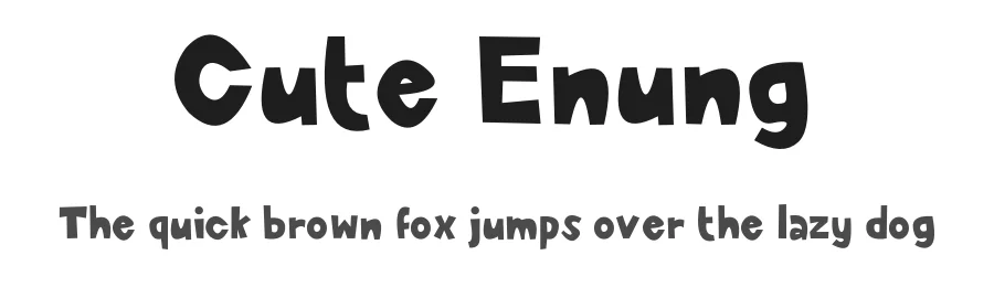 Cute Enung by 'Sanz Font — Decorative Font